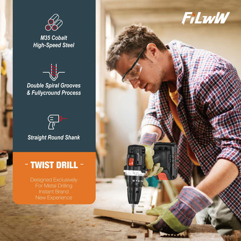 FiLwW cobalt drill bits excel at cast iron and other metal processing tasks