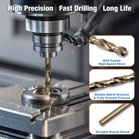 FiLwW cobalt drill bits highlight heat resistance for durable cutting of hard metals