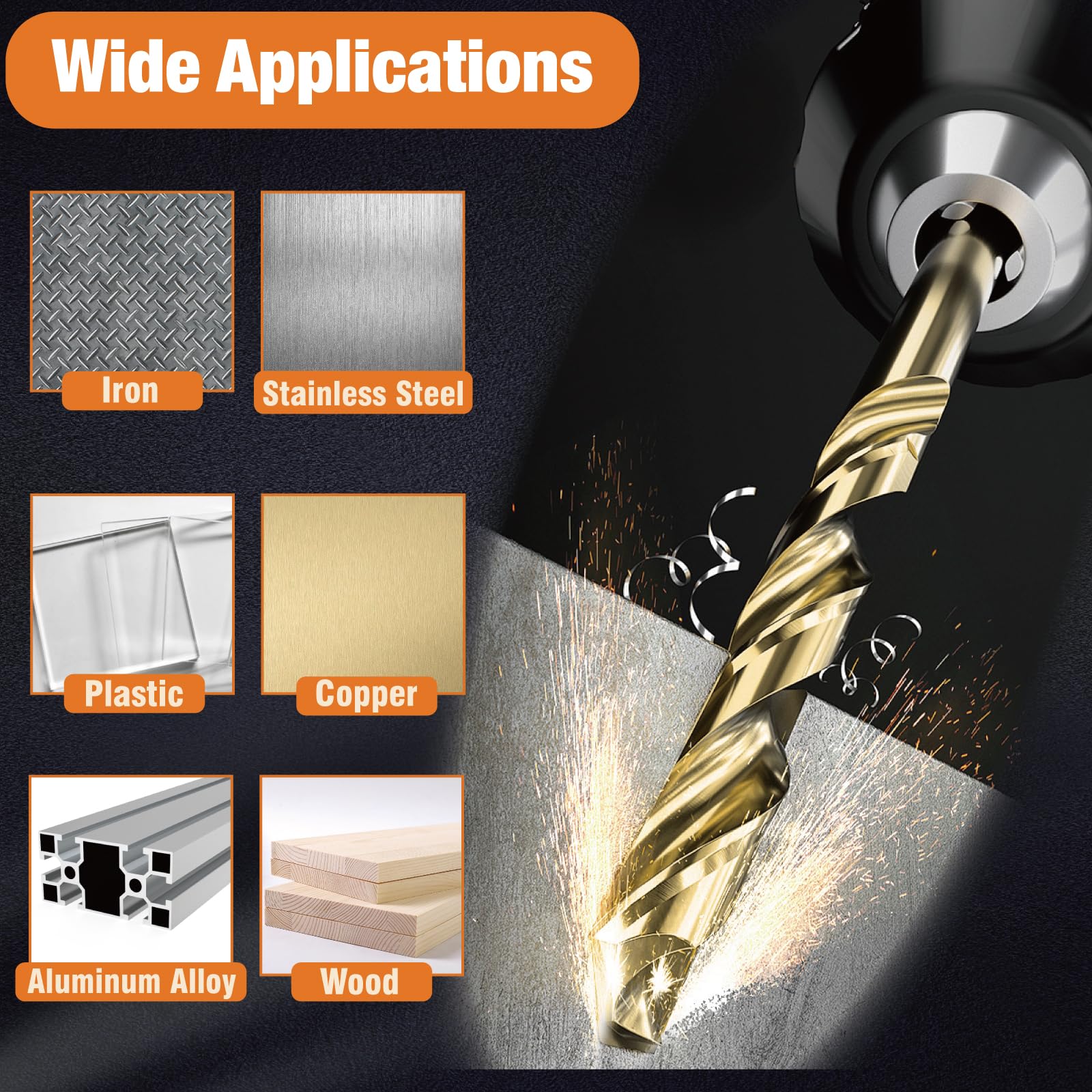 FiLwW cobalt drill bits for wood and plastic show versatile applications