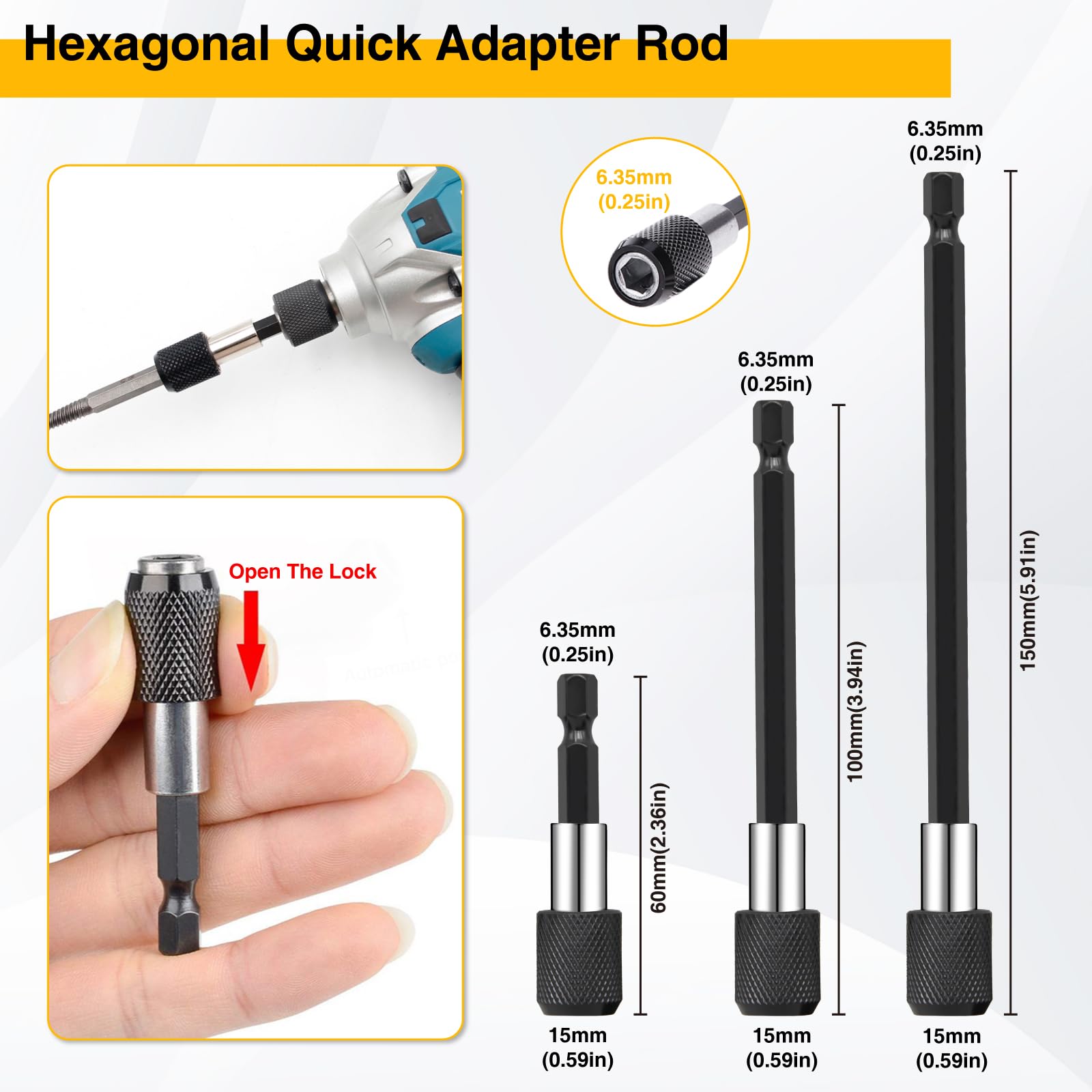 FiLwW color-coded socket adapters help you identify sizes quickly.