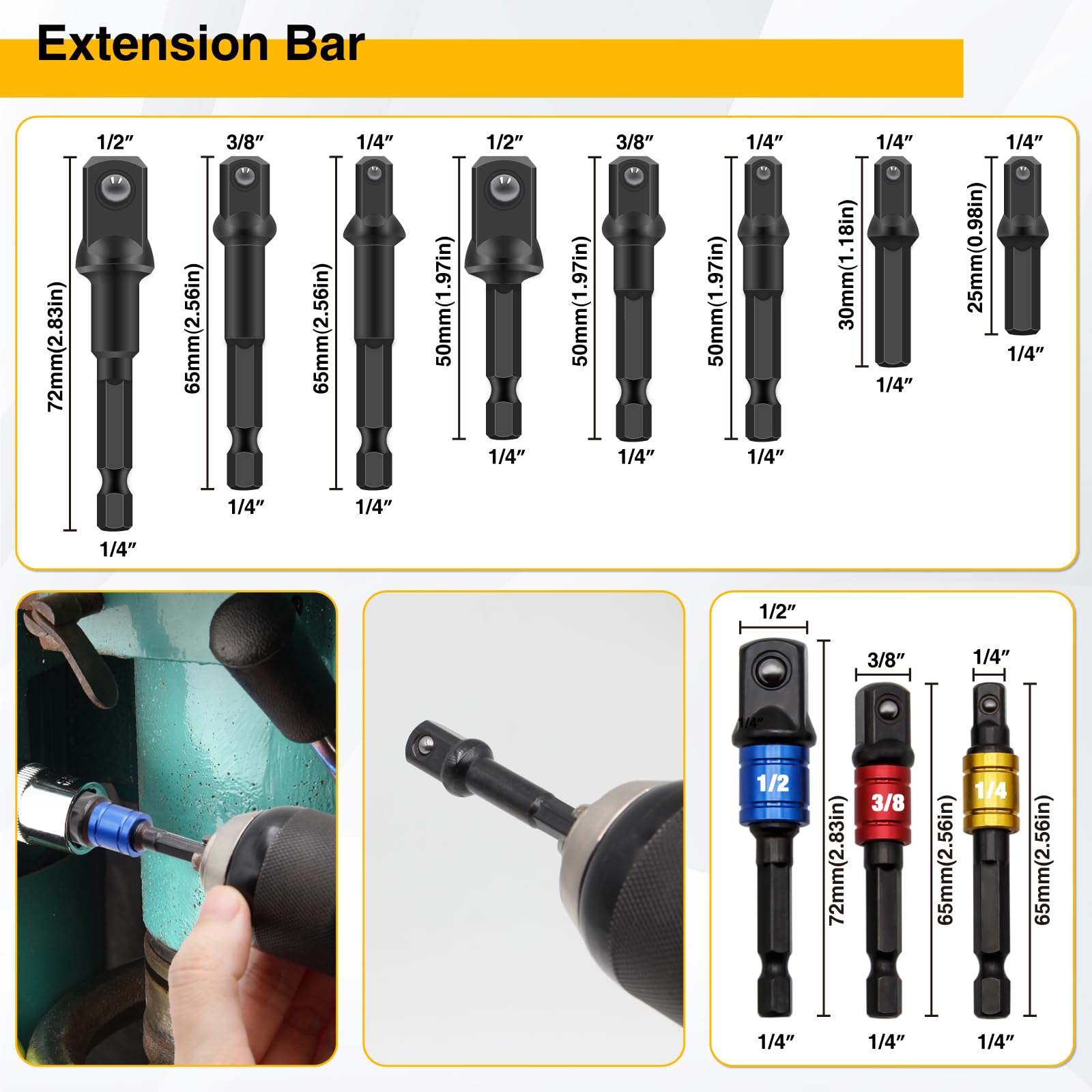 FiLwW half-to-quarter quick-change adapter simplifies transitions.