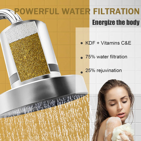 Filymosie easy-install cartridge simplifies replacement during shower maintenance.