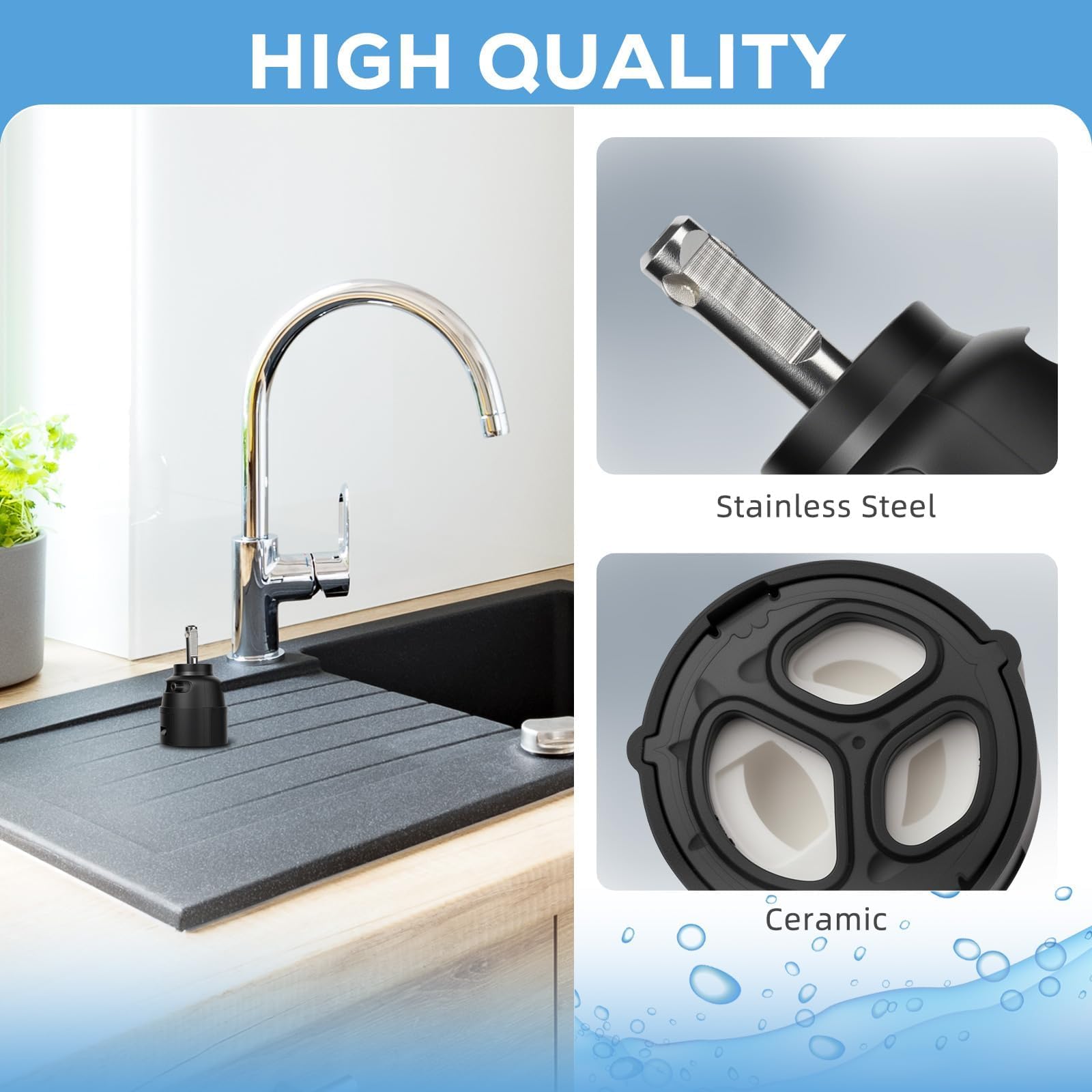 FIMXSD stainless steel lever provides durable, easy faucet operation.