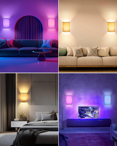FINCMY wall sconce featuring 4 dynamic modes and timer options.
