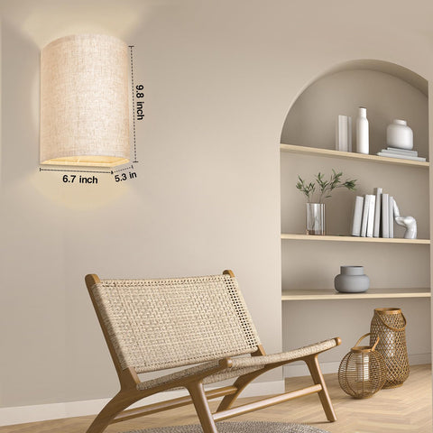 FINCMY linen fabric shades paired with metal frame elevate decor.