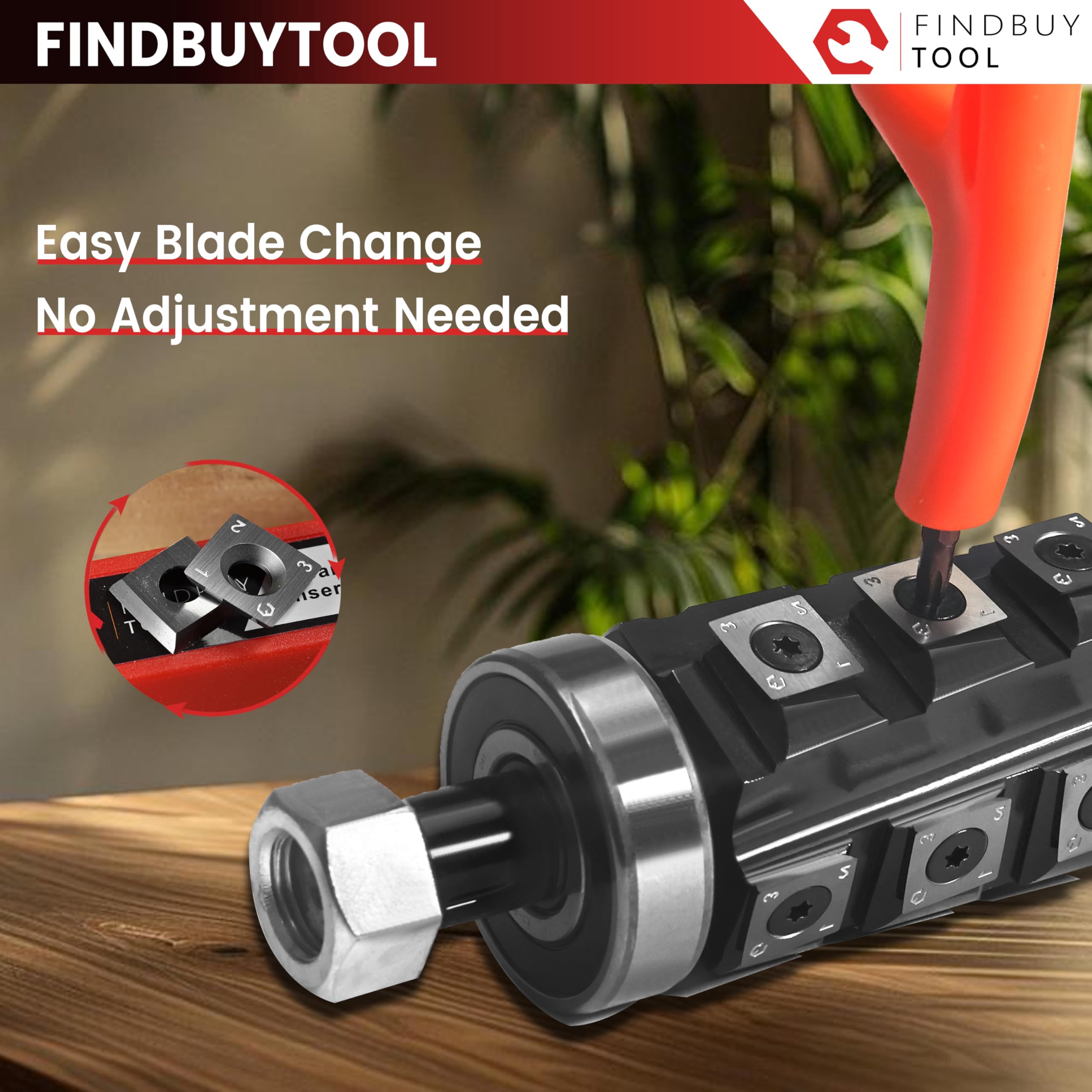 FINDBUYTOOL cutterhead reduces planing noise by at least 50% in DW735.