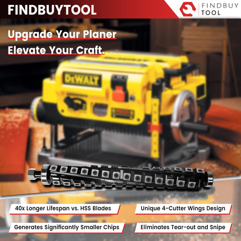 FINDBUYTOOL smaller chips improve dust collection efficiency on DeWalt planer.