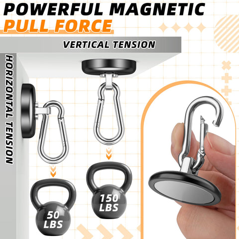 FINDMAG 10-pack magnetic hooks for multi-room organization
