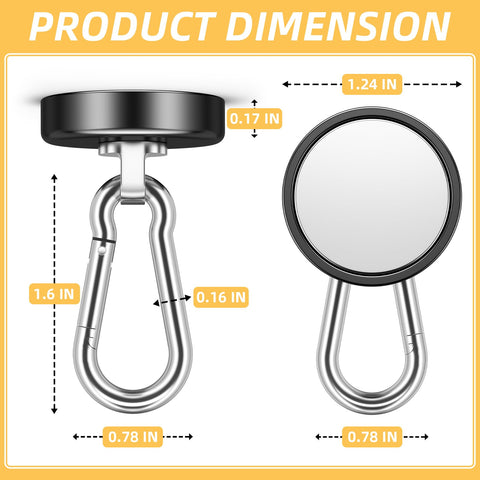 FINDMAG 12-pack magnetic hook set for organized workspace and kitchen.