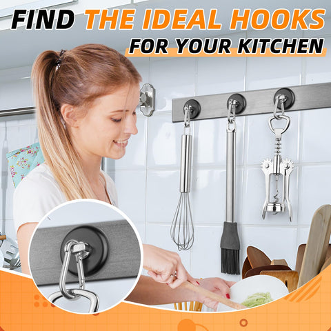 FINDMAG heavy-duty magnetic hook with swivel demonstrates 360-degree rotation for flexible hanging
