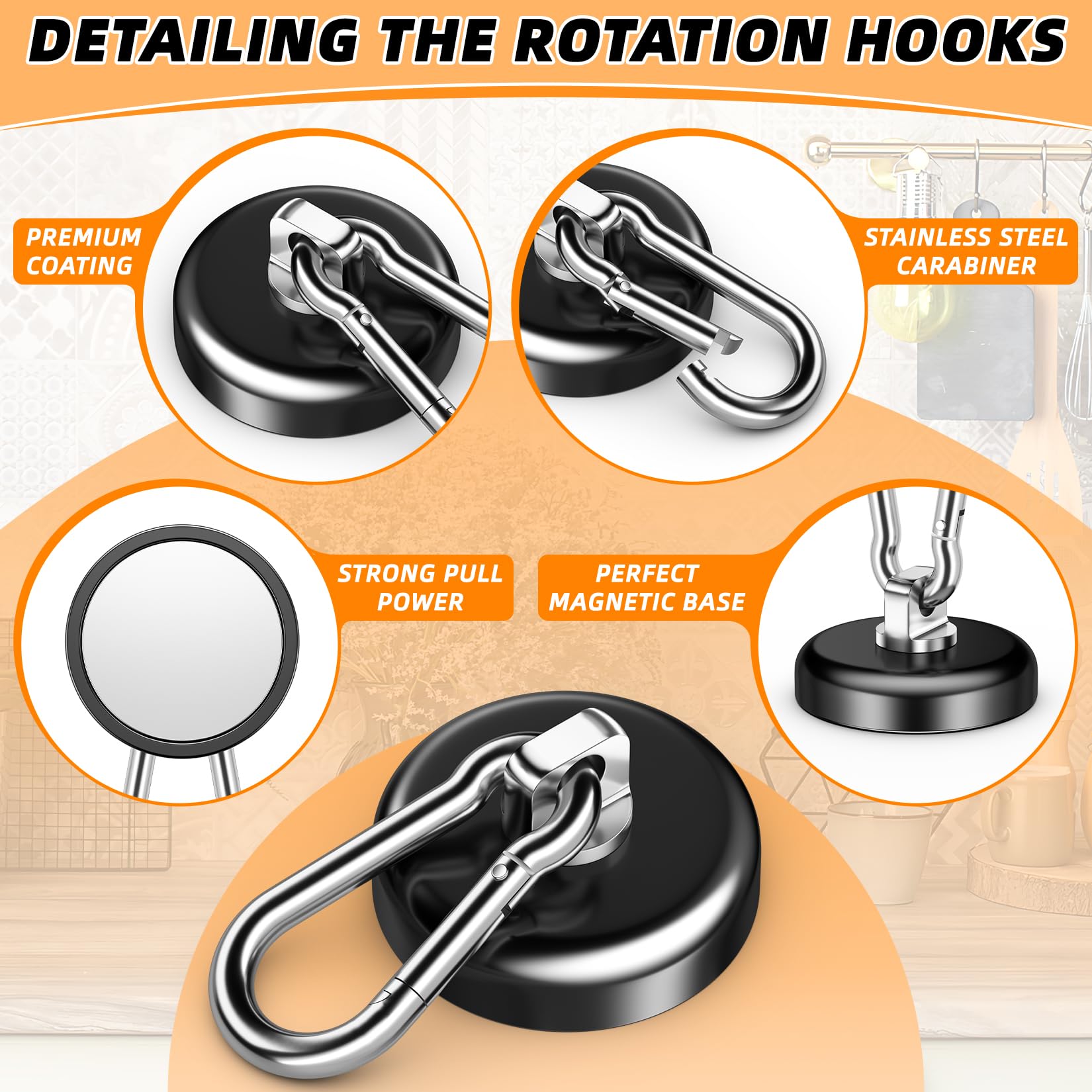 FINDMAG kitchen tool hook on fridge clears counter space