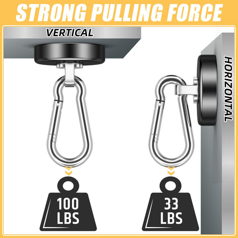FINDMAG neodymium magnet hook delivering strong vertical grip for heavy items.