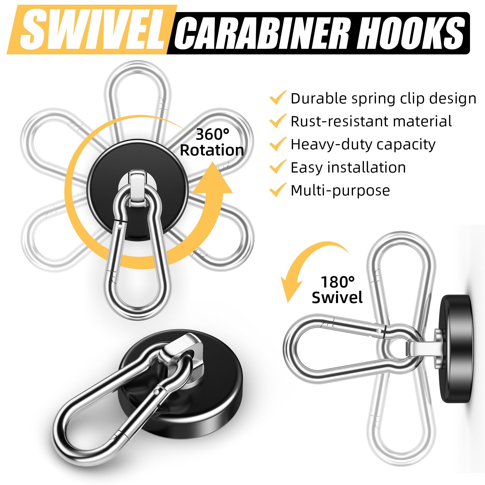 FINDMAG no-drill magnetic hook setup on metal surfaces.