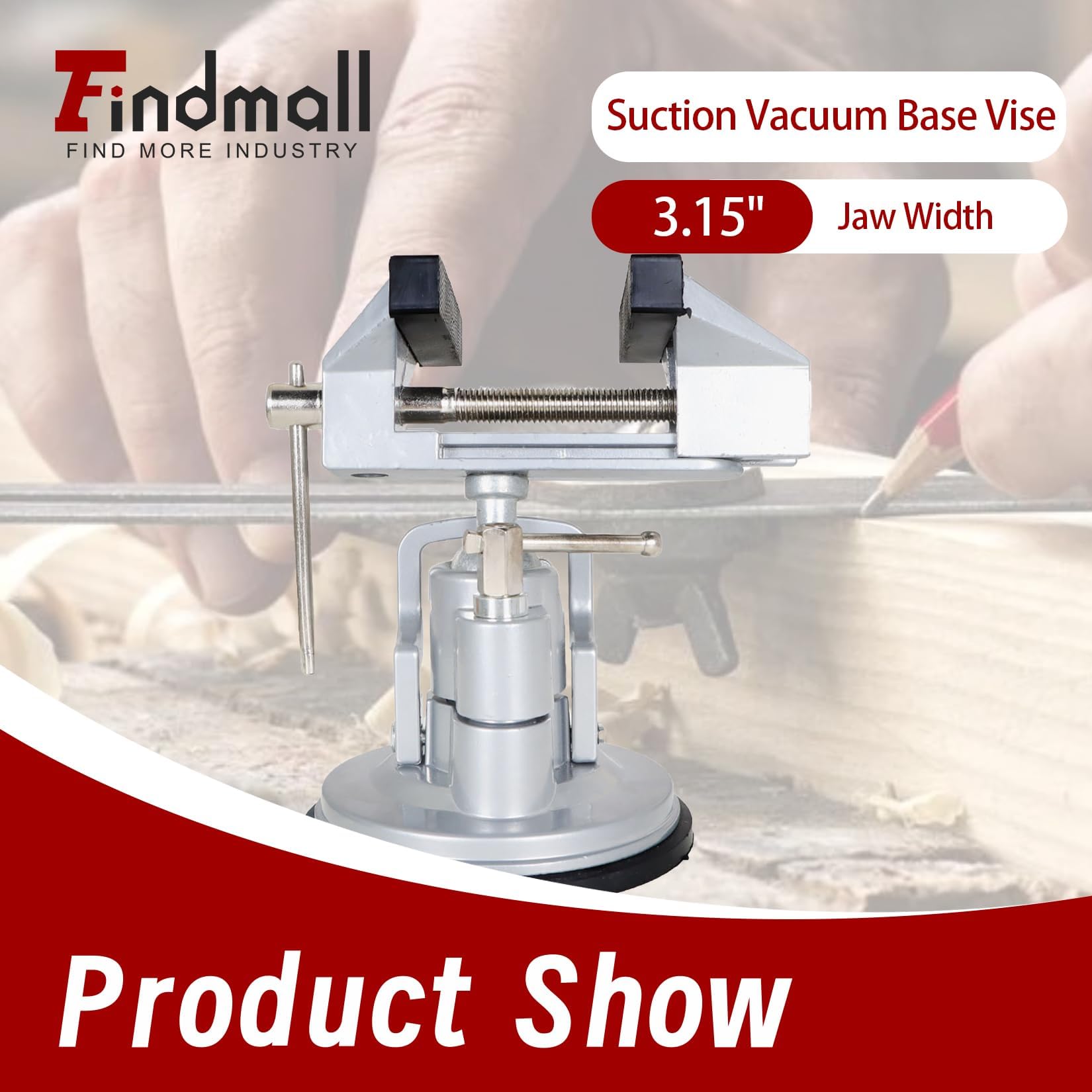 Findmall 360-degree swivel vise head enables flexible positioning for precise tasks.