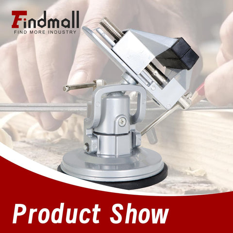 Findmall vacuum base on glass or steel surfaces provides stable hold for projects.