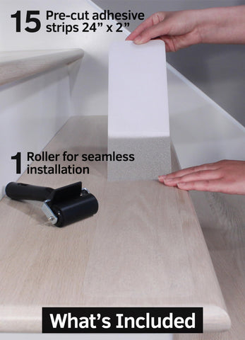 FineHous 2x24 clear non-slip tape provides durable traction on hardwood and tile