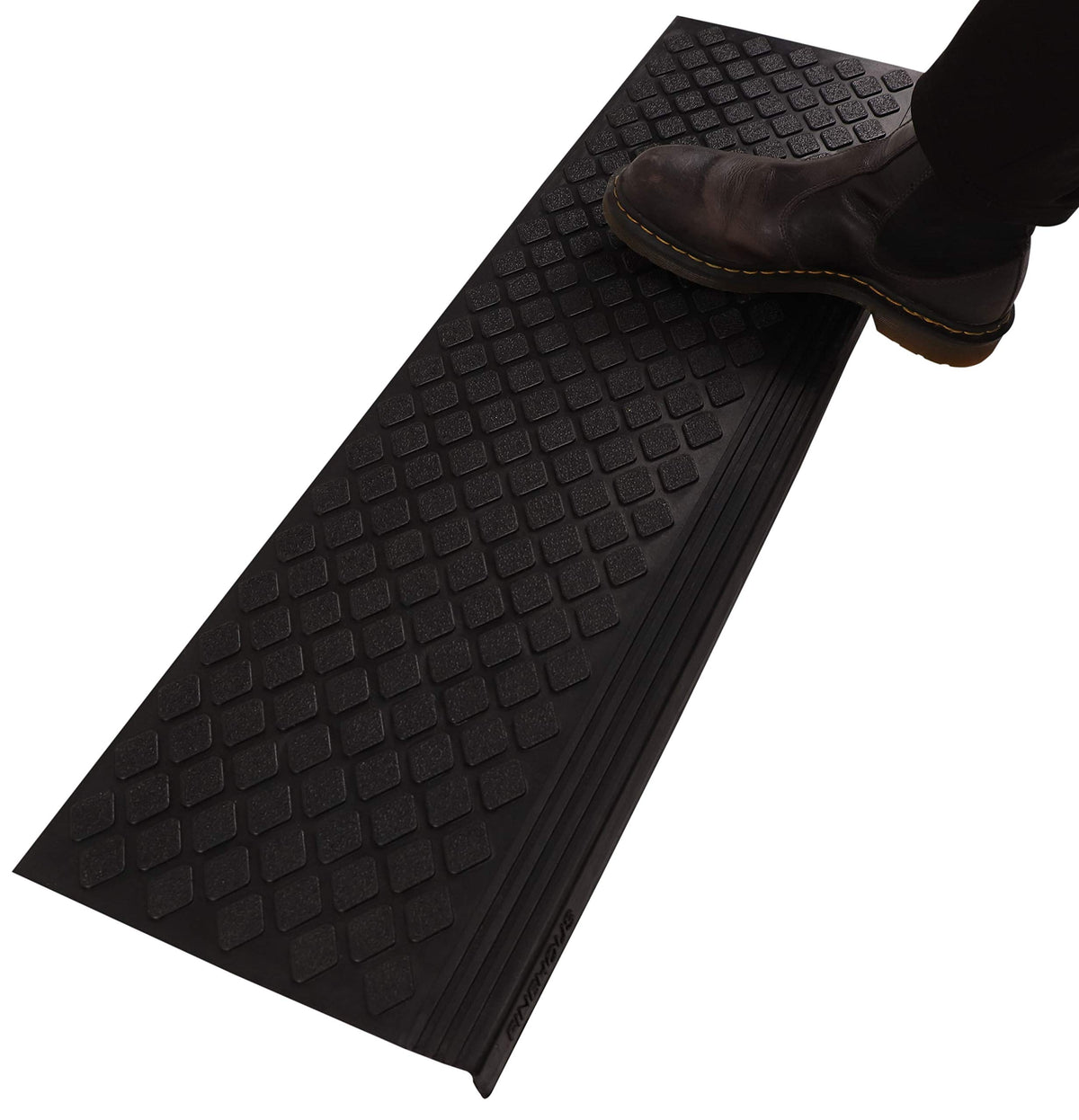 Finehous rubber stair treads showing anti-slip surface for indoor/outdoor use.