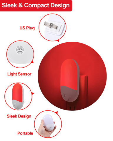 Finezeal 670nm night light reduces harsh brightness in bedrooms and bathrooms.
