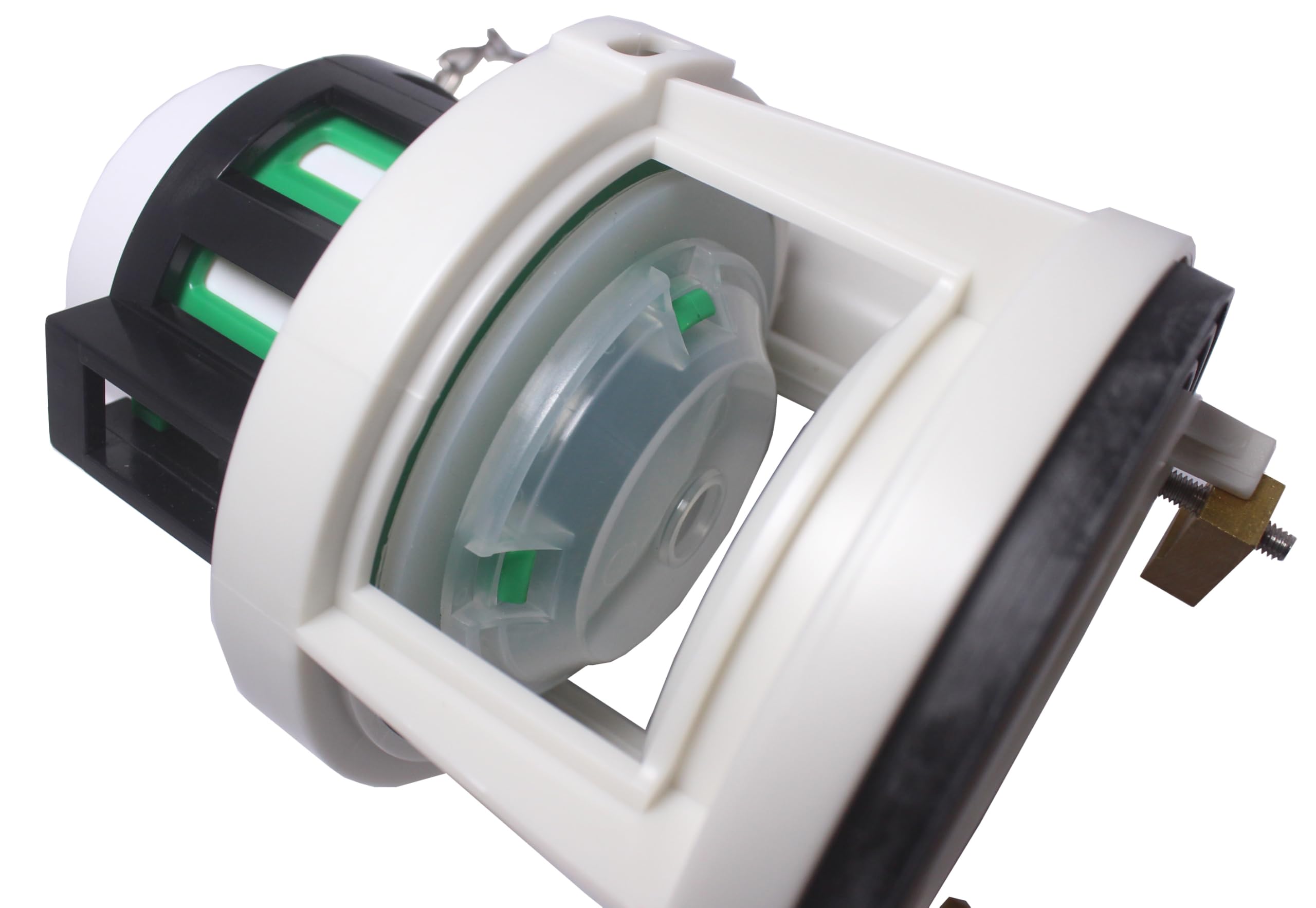 Compact FinFuture valve design enables easy, no-tank-removal replacement.