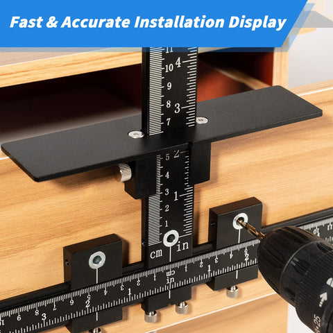 Fingwerk 14-piece tool kit contents cover cabinet, drawer, and door installations.