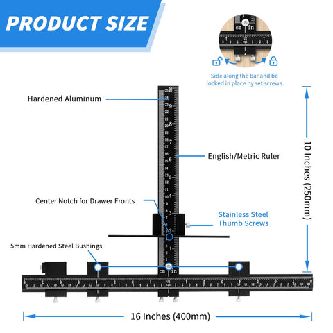 Fingwerk cabinet door handle template guides accurate placement and consistent alignment.