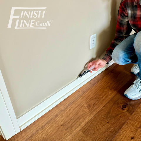 Finish Line Caulk works with caulk, adhesives, sealants, grout, and epoxy.