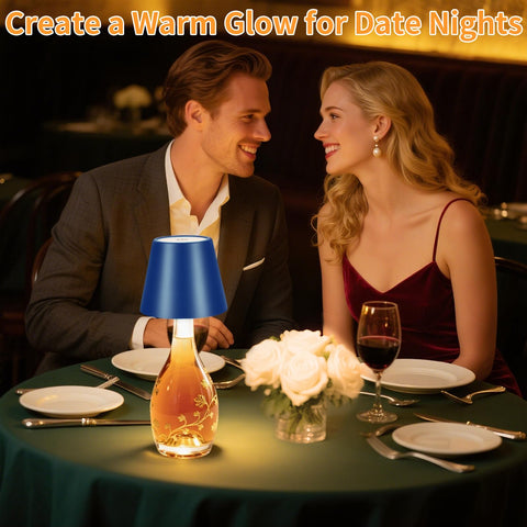 Fintoriel Bottle Lamp compact metallic base complements any setup