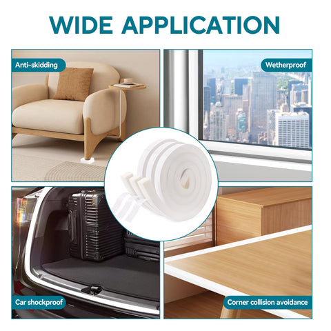 Fioxcomko 3-rolls pack offers 19.5 ft of sealing coverage for multiple areas.