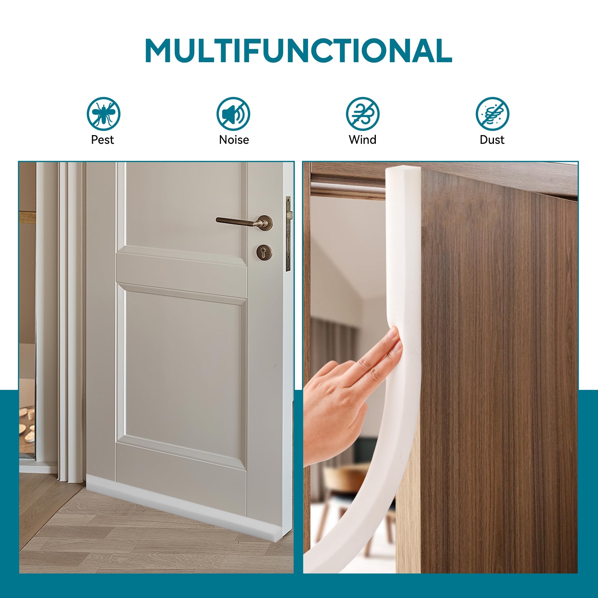 Fioxcomko insulation foam supports soundproofing and dust-proofing around entry points.