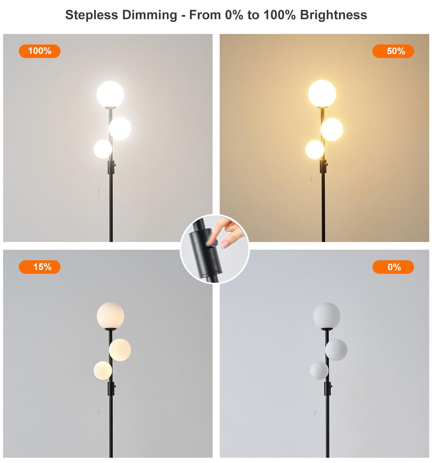 Fiqevs globe glass shades sphere create a warm, inviting glow.