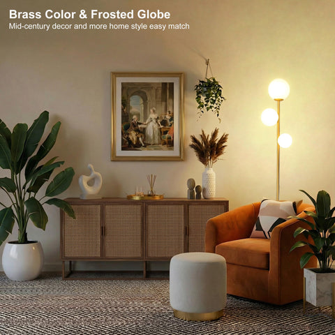 Fiqevs frosted glass globe shades provide soft, glare-free illumination for bedrooms or offices.