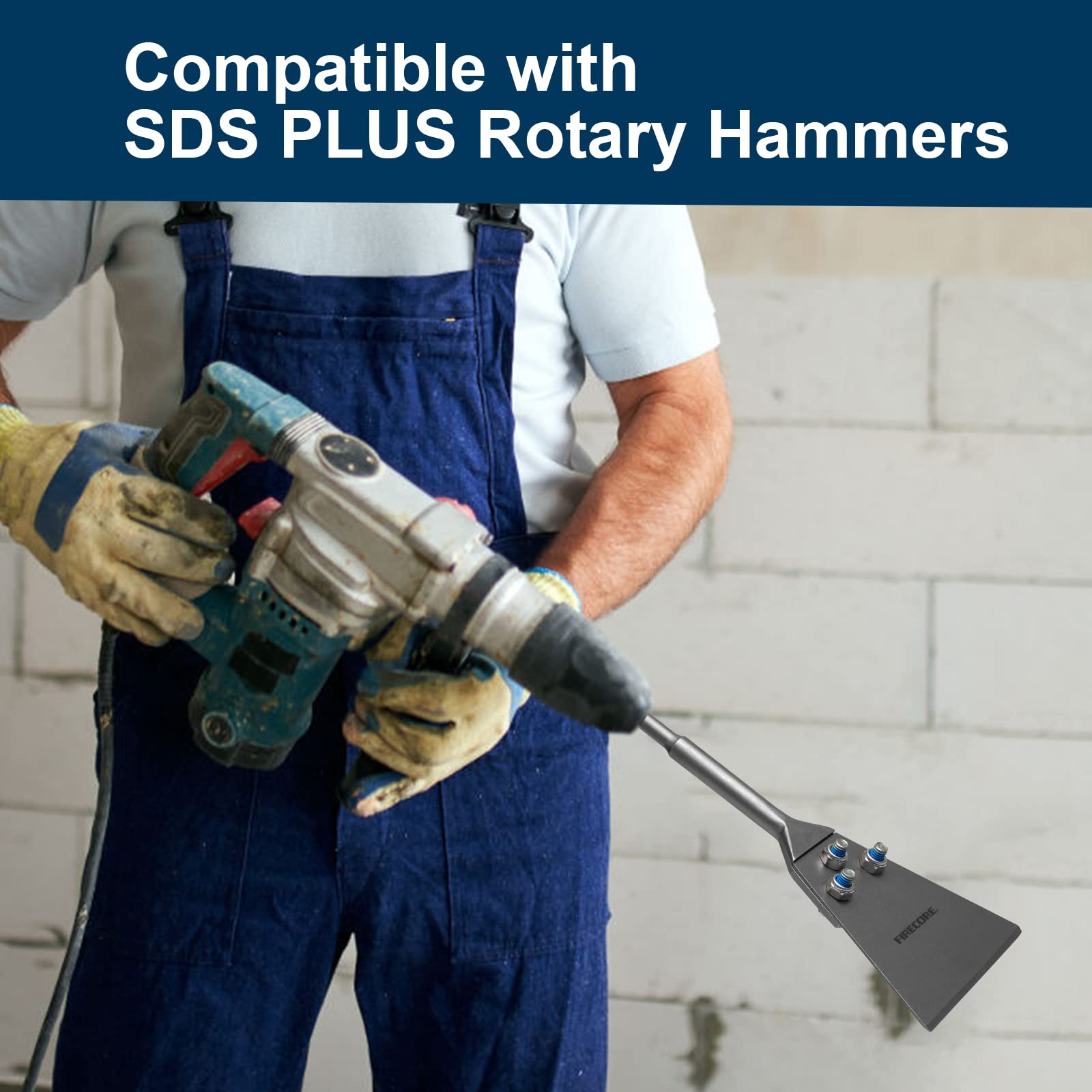 Firecore 65 manganese steel blade delivers durable tile and mortar removal