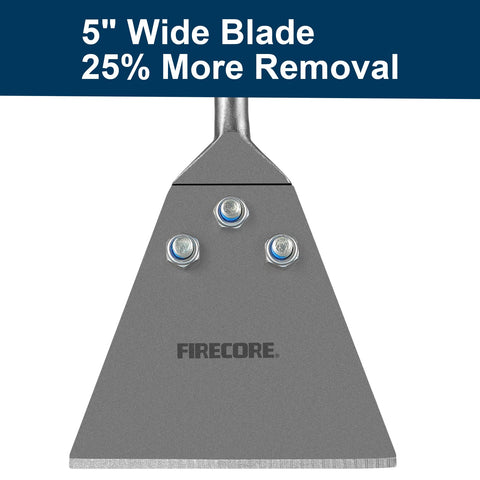 65 manganese steel blade provides durability for heavy-duty mortar and thinset removal.