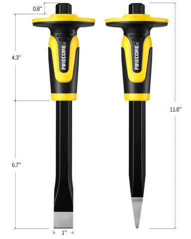 Firecore 8.27 inch brick chisel ready for brick cutting and shaping