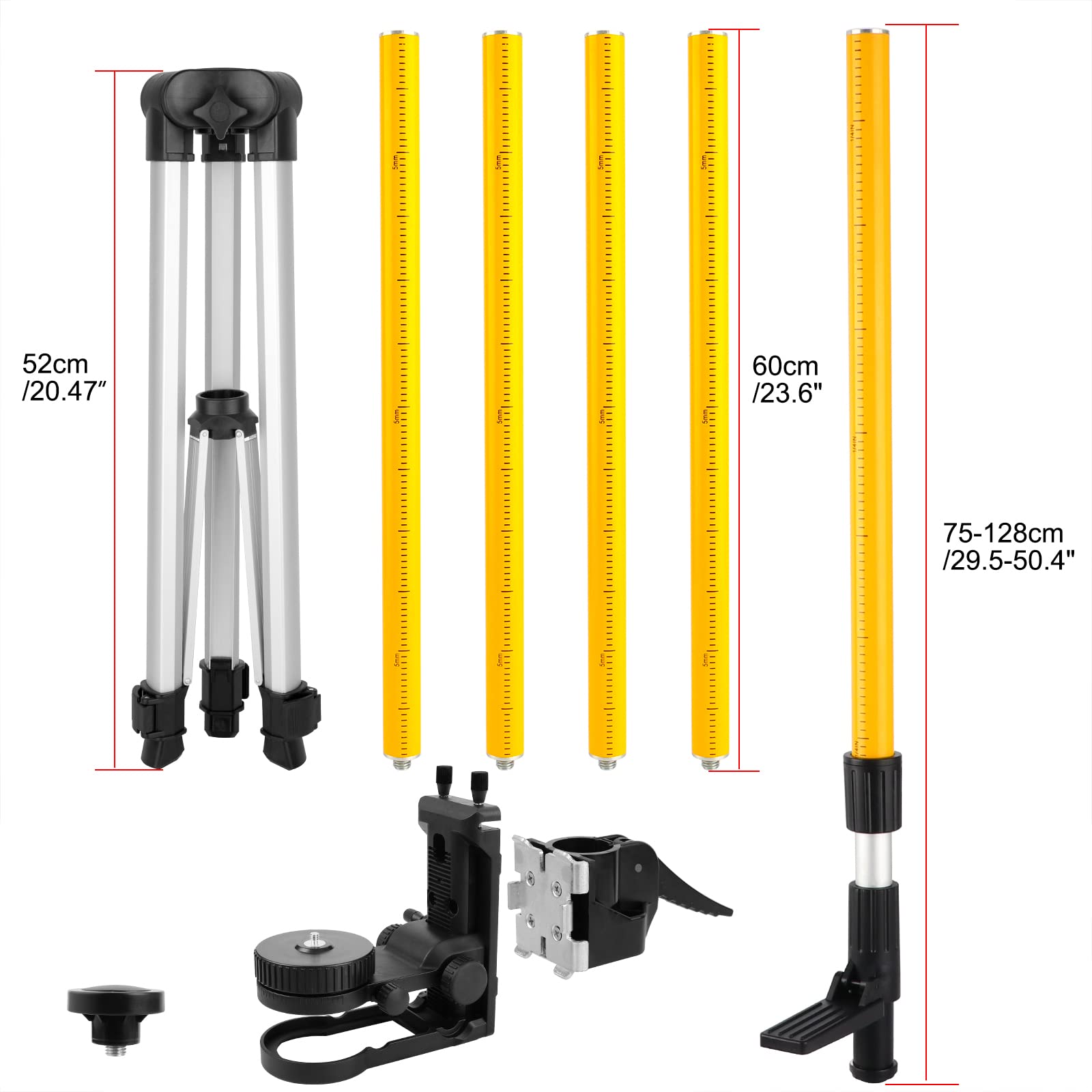 Firecore pole enables drywall ceilings and tile work with steady laser positioning.