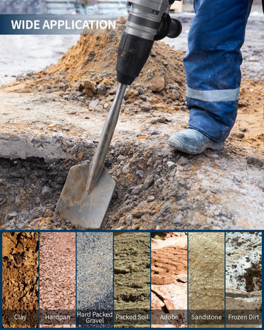Firecore clay spade handles clay, adobe, sandstone soils effectively.