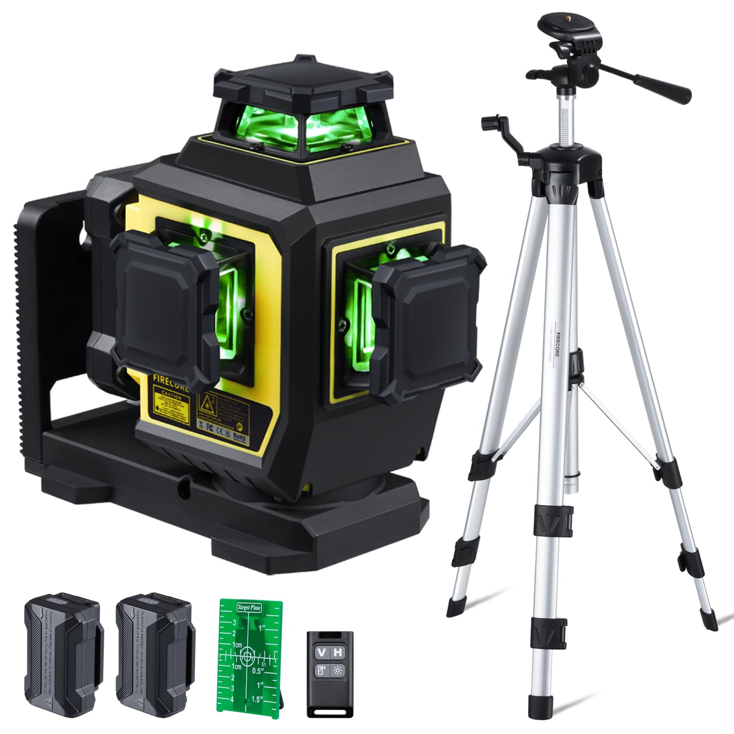 Firecore F95T-XG green 360 horizontal line for precise room layout.