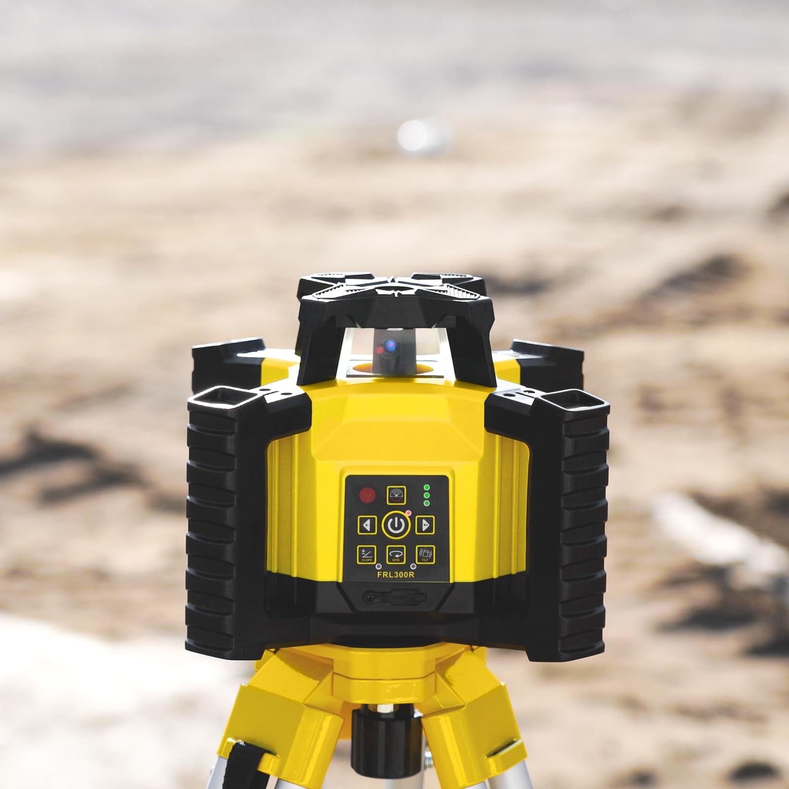 Firecore FRL300R on-site setup showing 360-degree rotation.