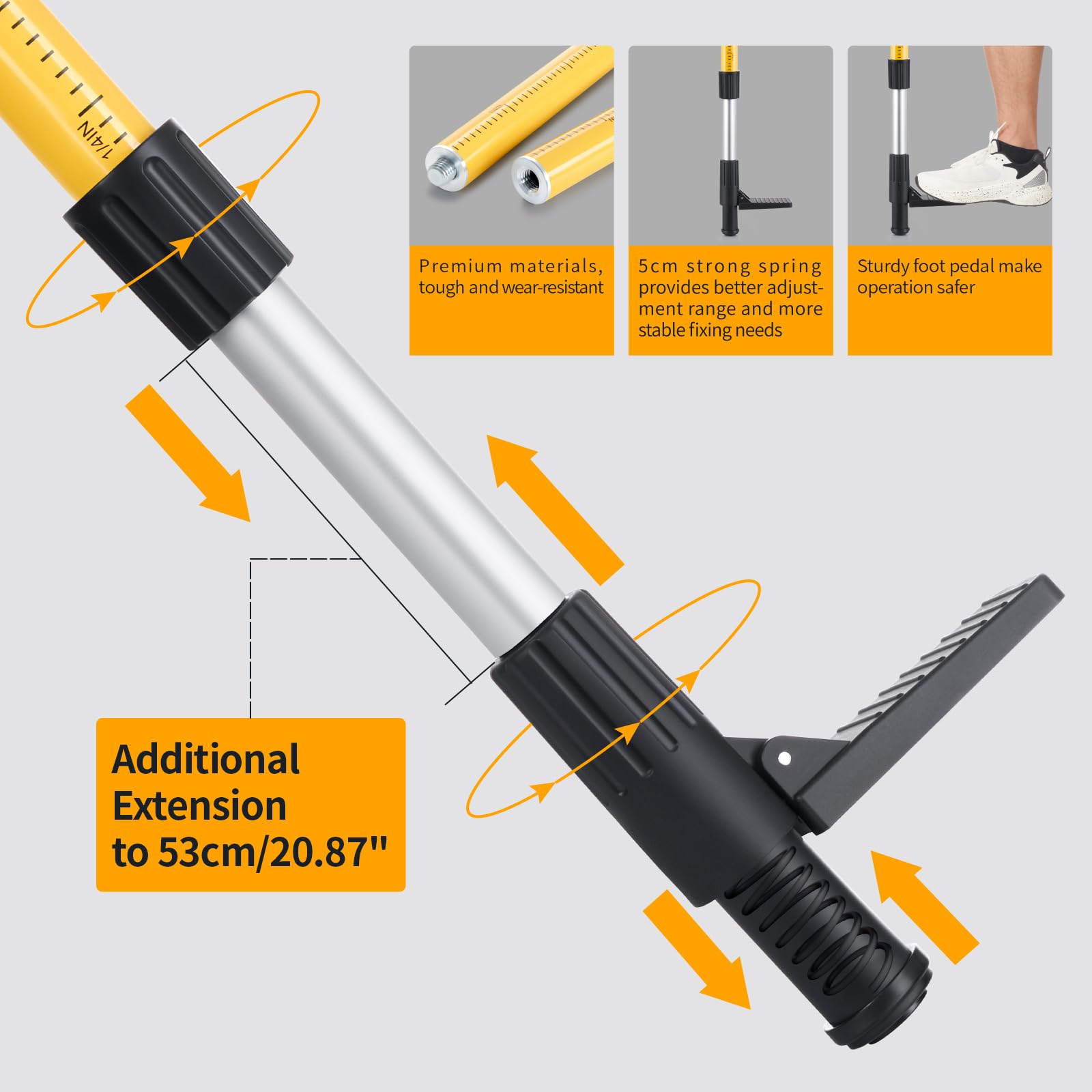 Firecore laser pole collapsed for easy storage and transport.