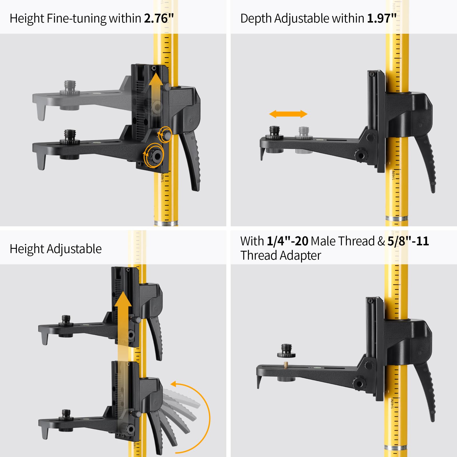 Firecore laser pole spring-loaded base for quick, stable setup.