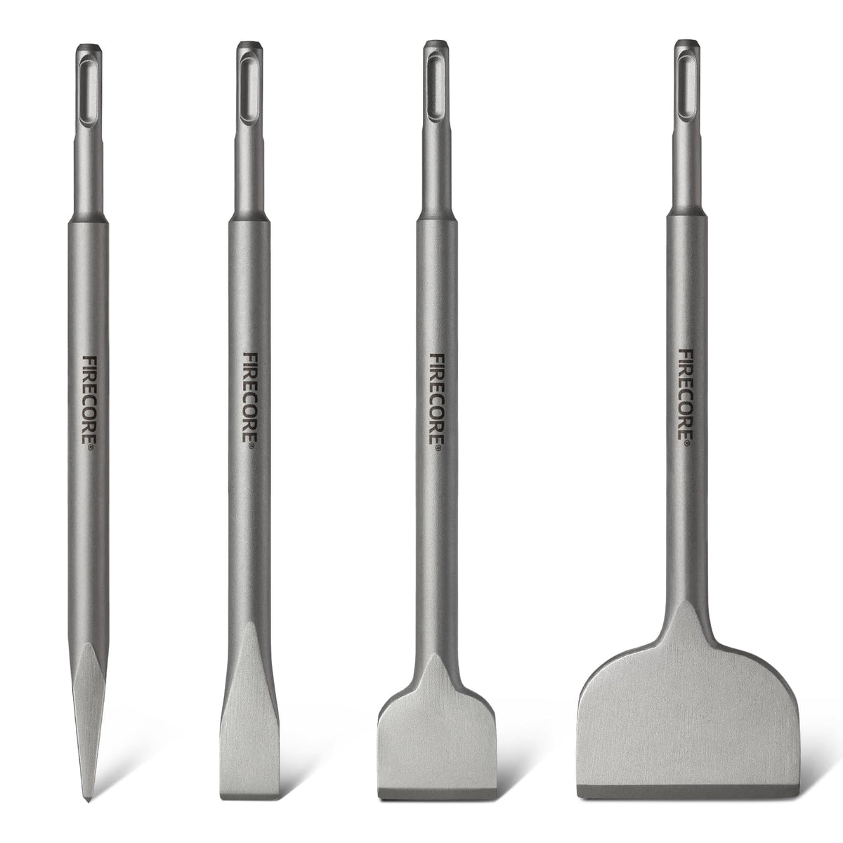 Firecore SDS Chisel Set Point Chisel 10in for precise demolition and tile removal