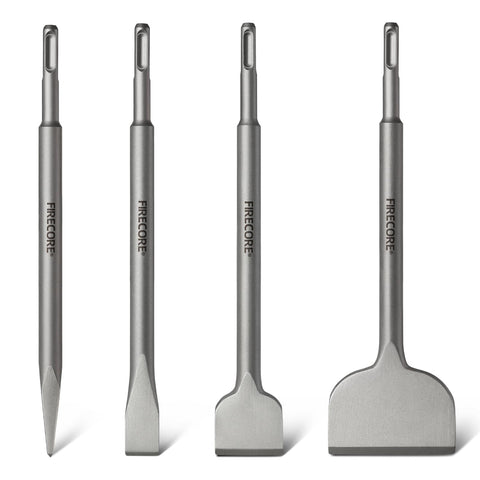Firecore SDS Chisel Set Point Chisel 10in for precise demolition and tile removal