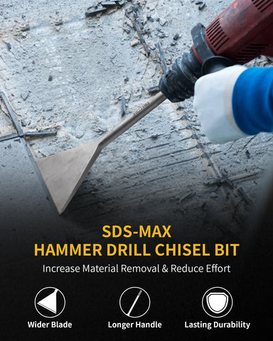Firecore 5.9 inch by 15 inch chisel dimension shown for reach.