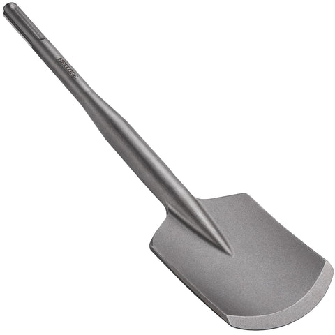 Firecore SDS Max Clay Spade blade edge for faster clay penetration.
