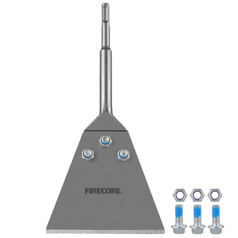 Firecore SDS Plus Floor Scraper with a 5-inch blade for efficient tile removal.