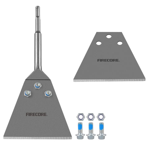 Firecore SDS Plus floor scraper 5in blade for efficient tile removal