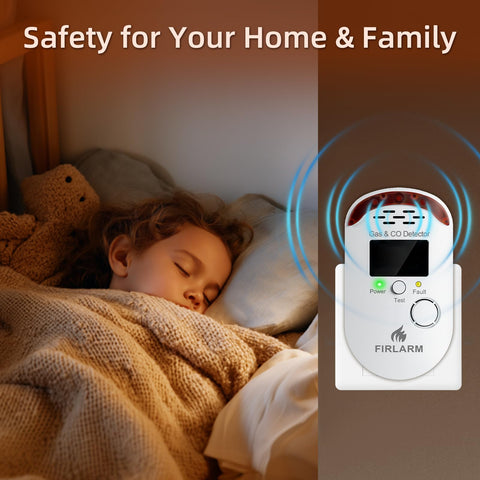 Firlarm 2-in-1 sensor combines gas and CO detection for versatile protection.