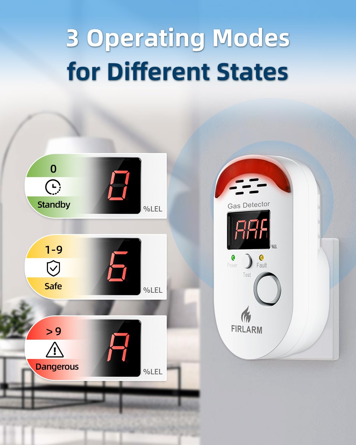 Firlarm kitchen use installation demonstrates reliable monitoring for early gas alerts.