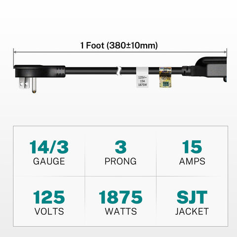 FIRMERST 14 AWG extension cord heavy-duty bundle in six-pack for versatile power.