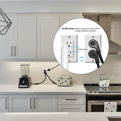 FIRMERST black 3-pack cords for multi-room power access.